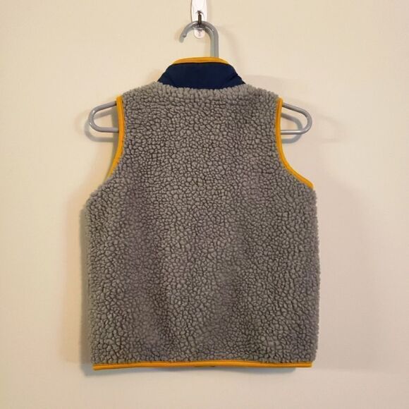OLD NAVY SHERPA VEST NAVY GRAY MUSTARD SIZE 18-24M - Picture 4 of 5